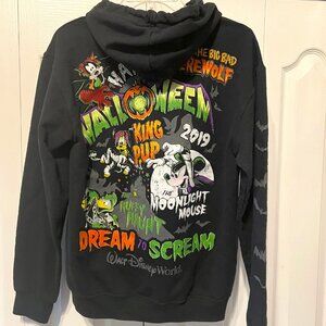 Disney World 2019 Prepare to be Scared Hooded Black Halloween Jacket-Small-Unise